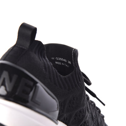 Chanel Fabric Logo Sneakers 38 Black 9 of 12