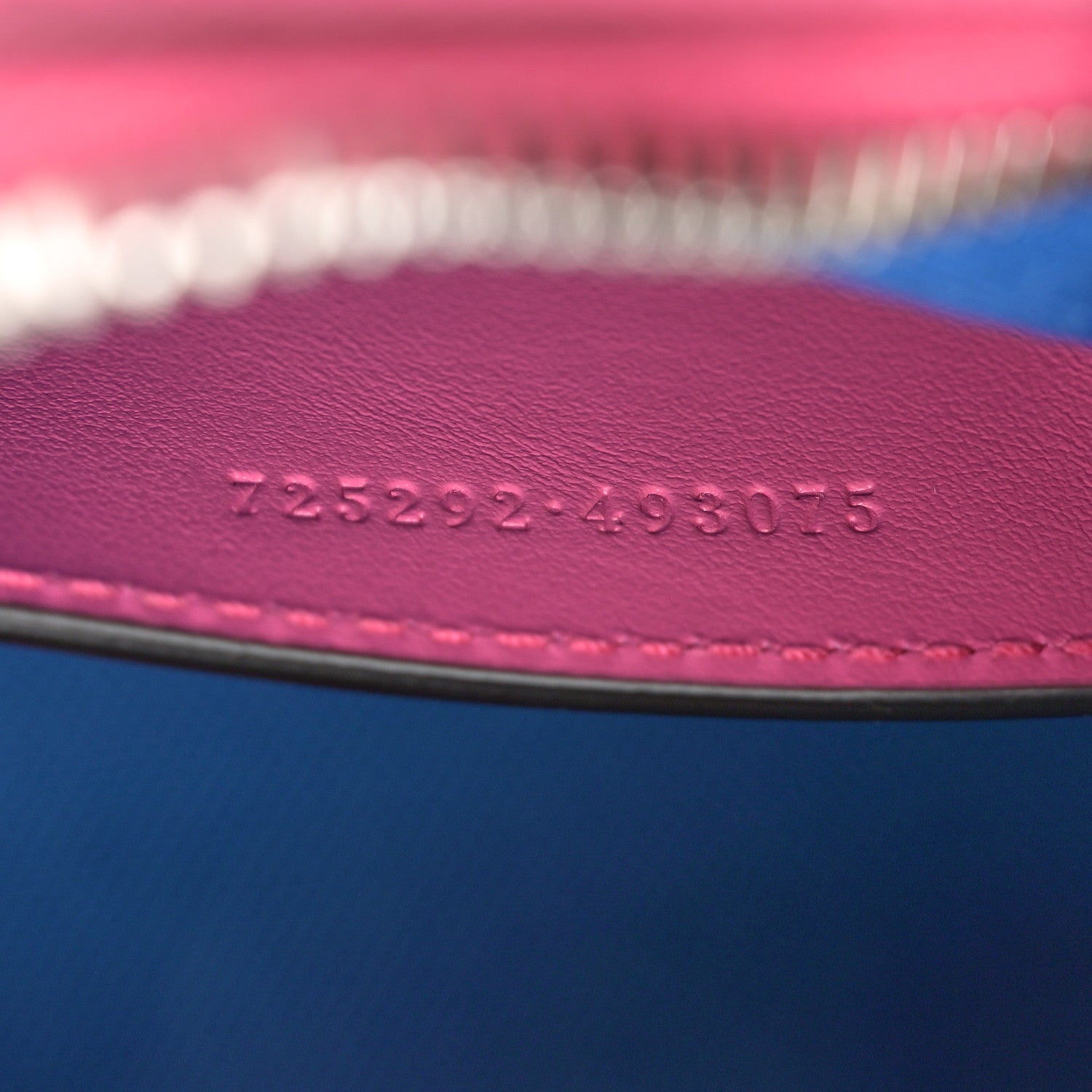 Gucci Calfskin GG Tennis Bi-Color Embossed Mini Duffle Bag Modern Fucsia Modern Blue 7 of 11