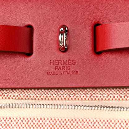 Hermes Vache Hunter Toile Pegase Pop Herbag Zip Retourne 31 PM Rouge Piment 7 of 11