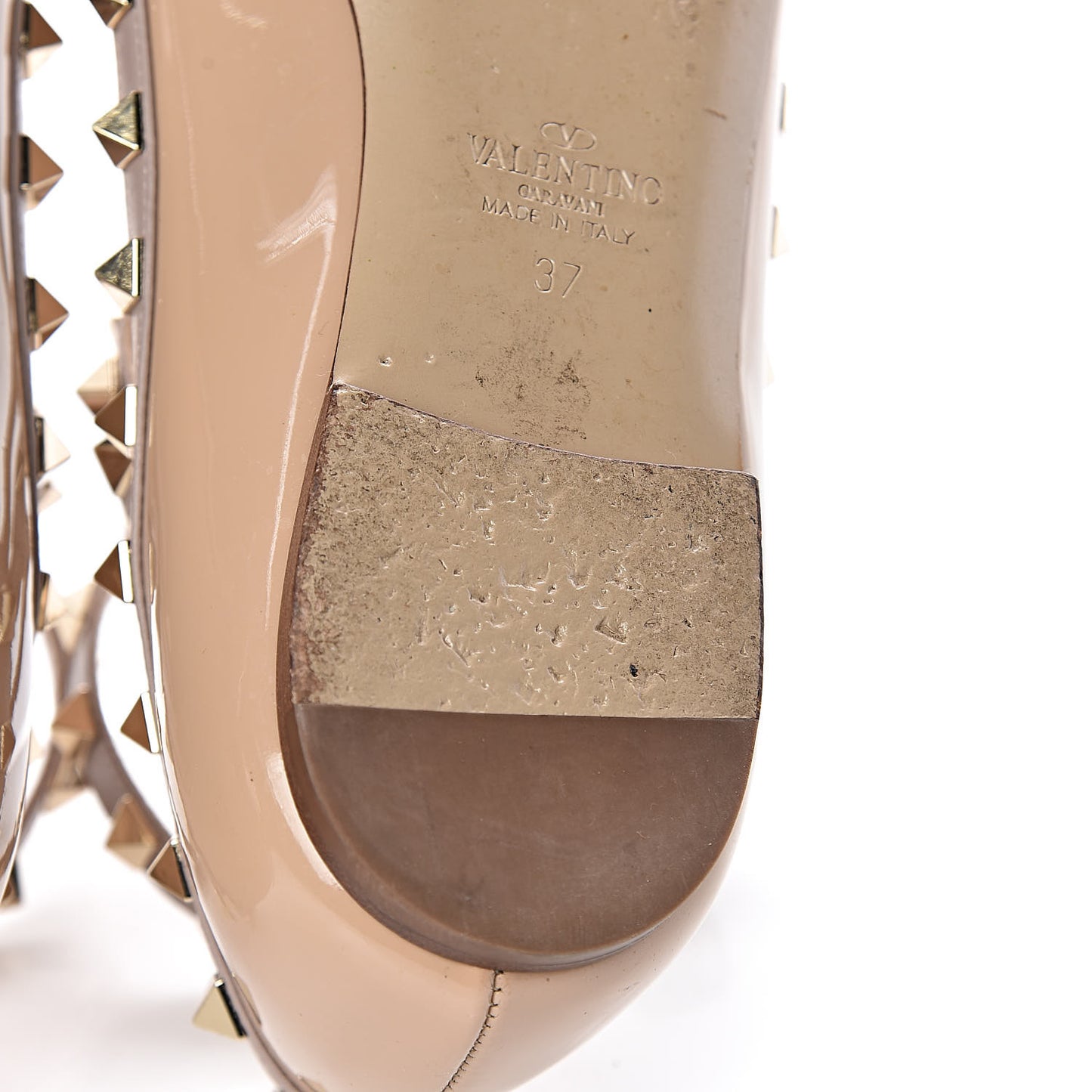 Patent Rockstud Cage Ballerina Flats 37 Poudre