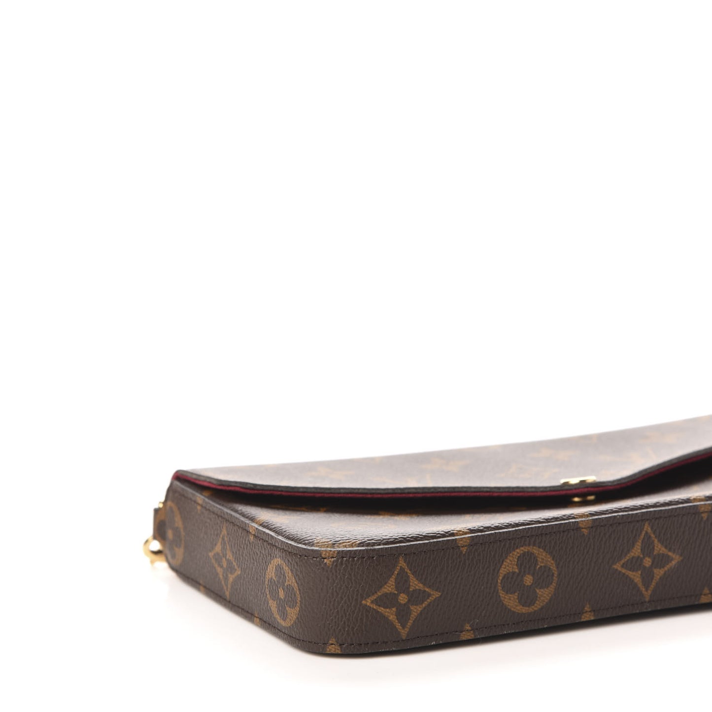 Monogram Pochette Felicie Chain Wallet Fuchsia