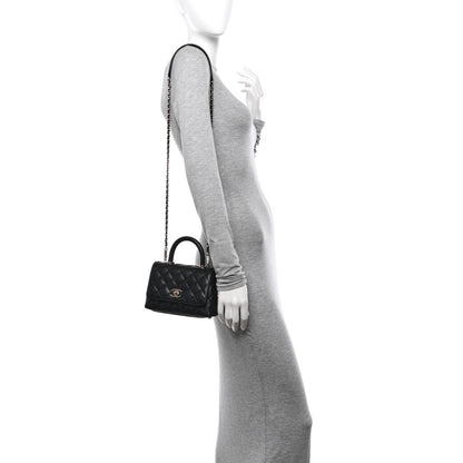 Chanel Caviar Quilted Extra Mini Coco Handle Flap Black 2 of 10