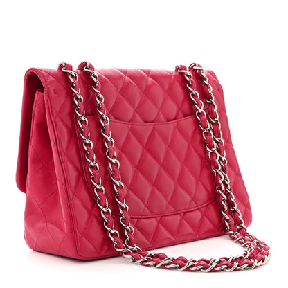 Chanel Lambskin Quilted Jumbo Single Flap Red 3 of 12