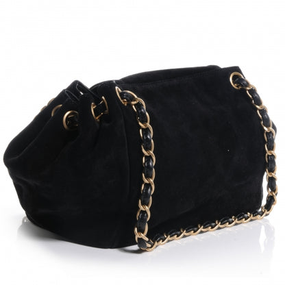 Chanel Suede Accordion Flap Black 3 of 8