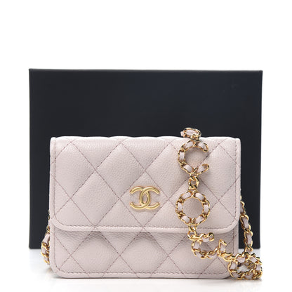 Chanel Caviar Quilted Miss Coco Clutch With Chain Light Purple 9 of 9