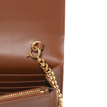 Saint Laurent Smooth Calfskin Classic Monogram Kate Tassel Chain Wallet Brown 11 of 12