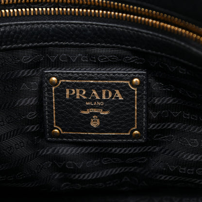 Prada Vitello Phenix Embossed Logo Tote Black 6 of 16