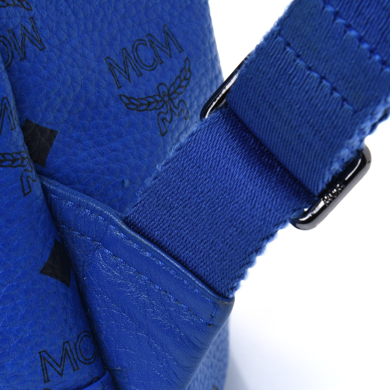 MCM Visetos Medium Sprinkle Stud Stark Backpack Blue 19 of 20