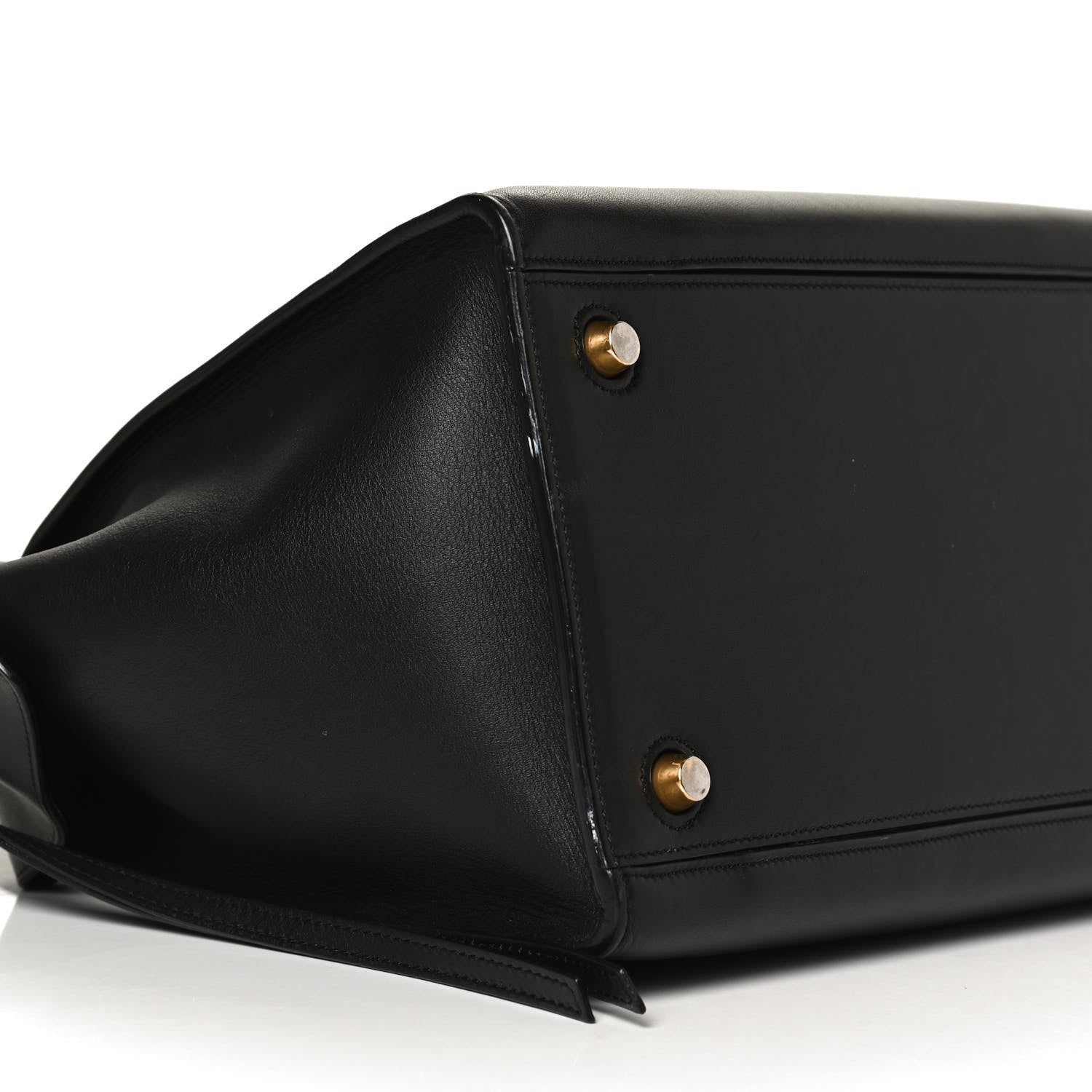 Celine Bullhide Calfskin Medium Ring Bag Black 8 of 11