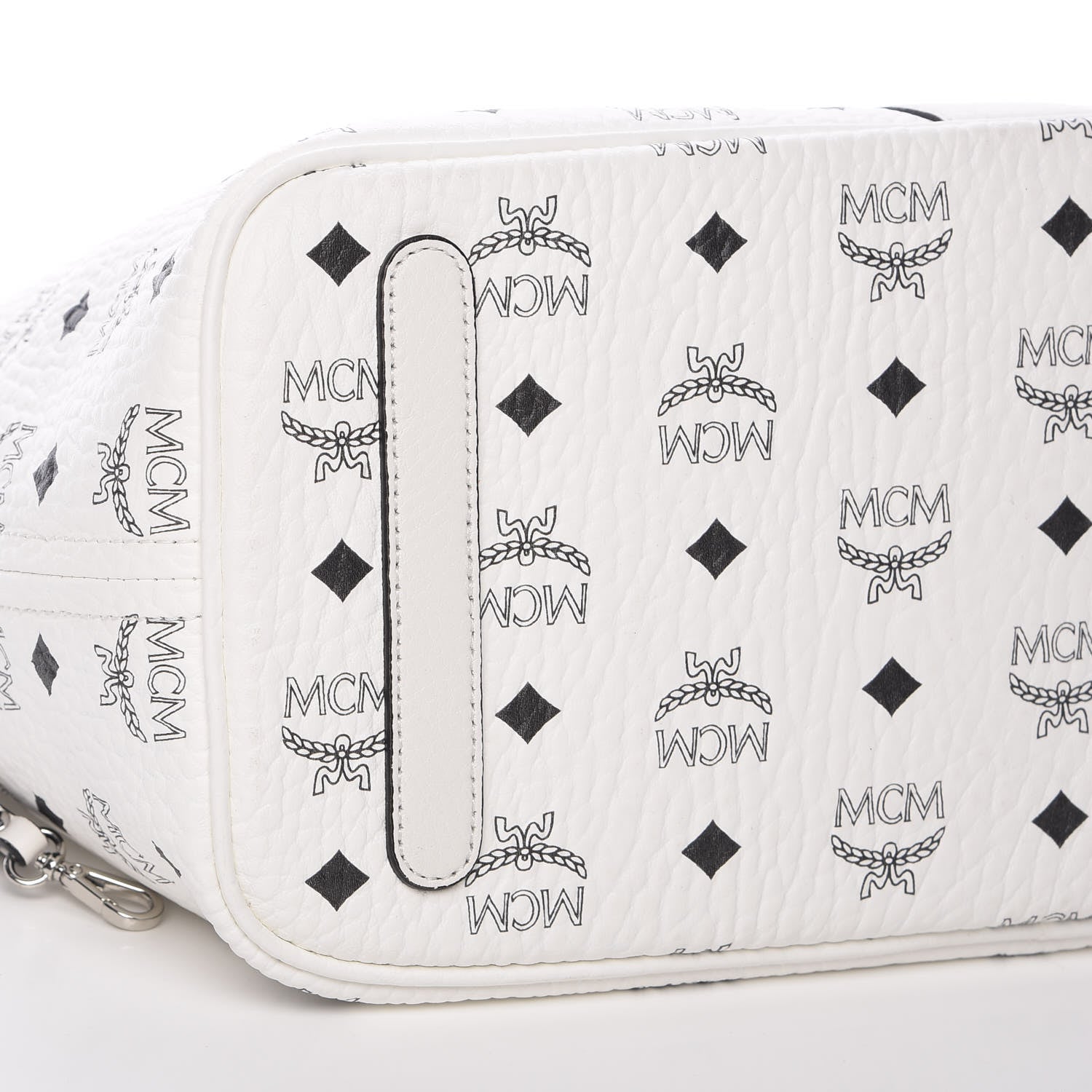 MCM Visetos Medium Liz Reversible Shopper Tote White 12 of 15