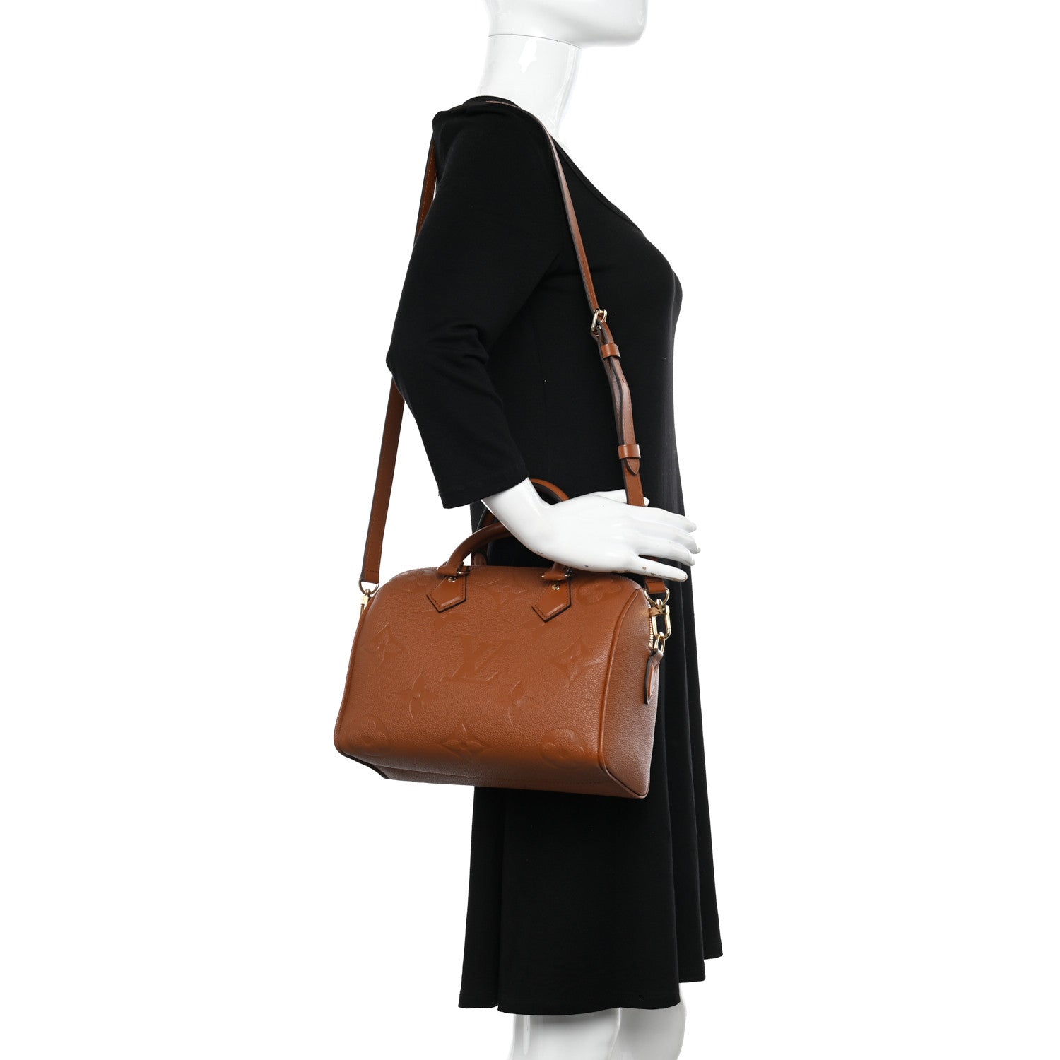 Louis Vuitton Empreinte Monogram Giant Speedy Bandouliere 25 Cognac 2 of 10