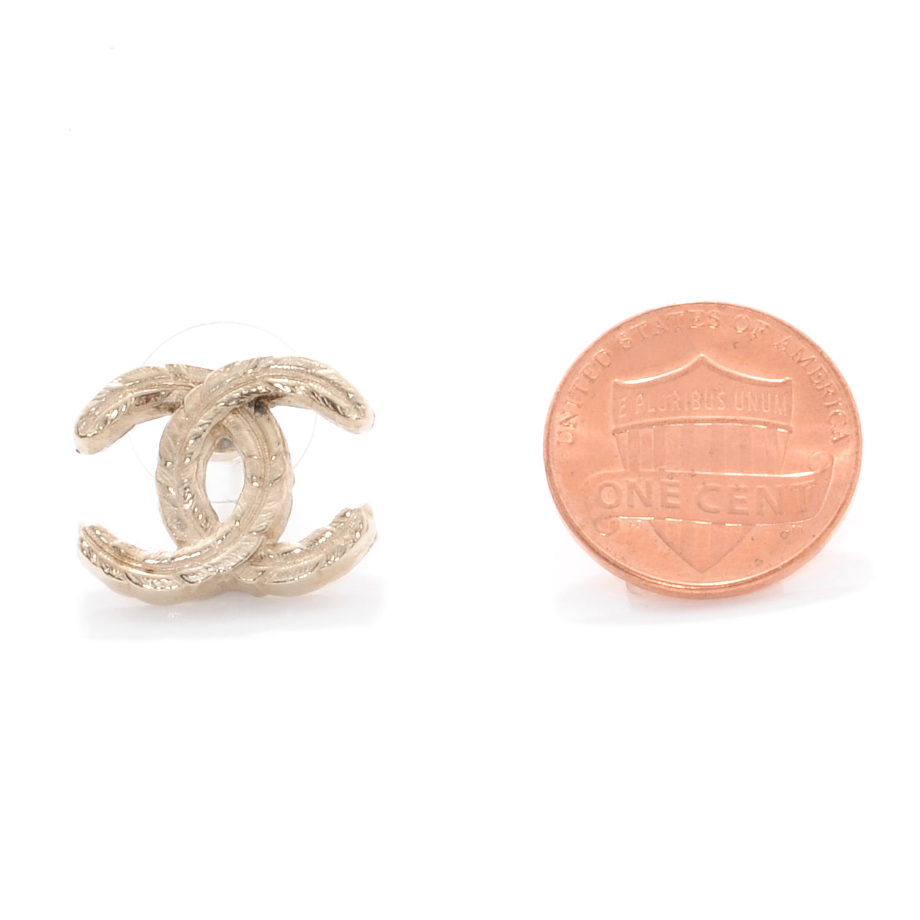 Chanel Feather CC Earrings Gold 2 of 5