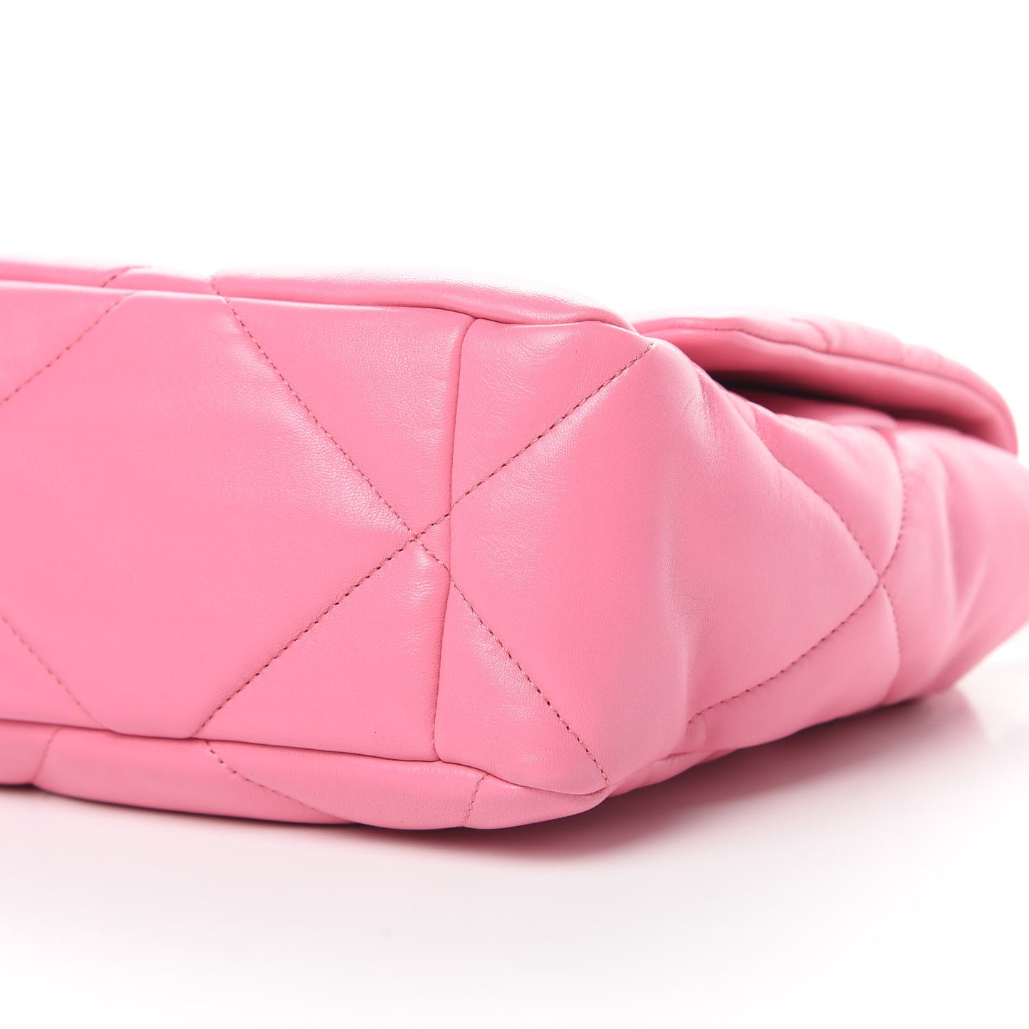 Goatskin Quilted Large Chanel 19 Flap Pink