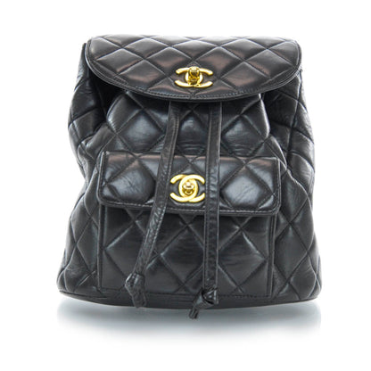 Chanel Lambskin Quilted Backpack Black 1 of 10