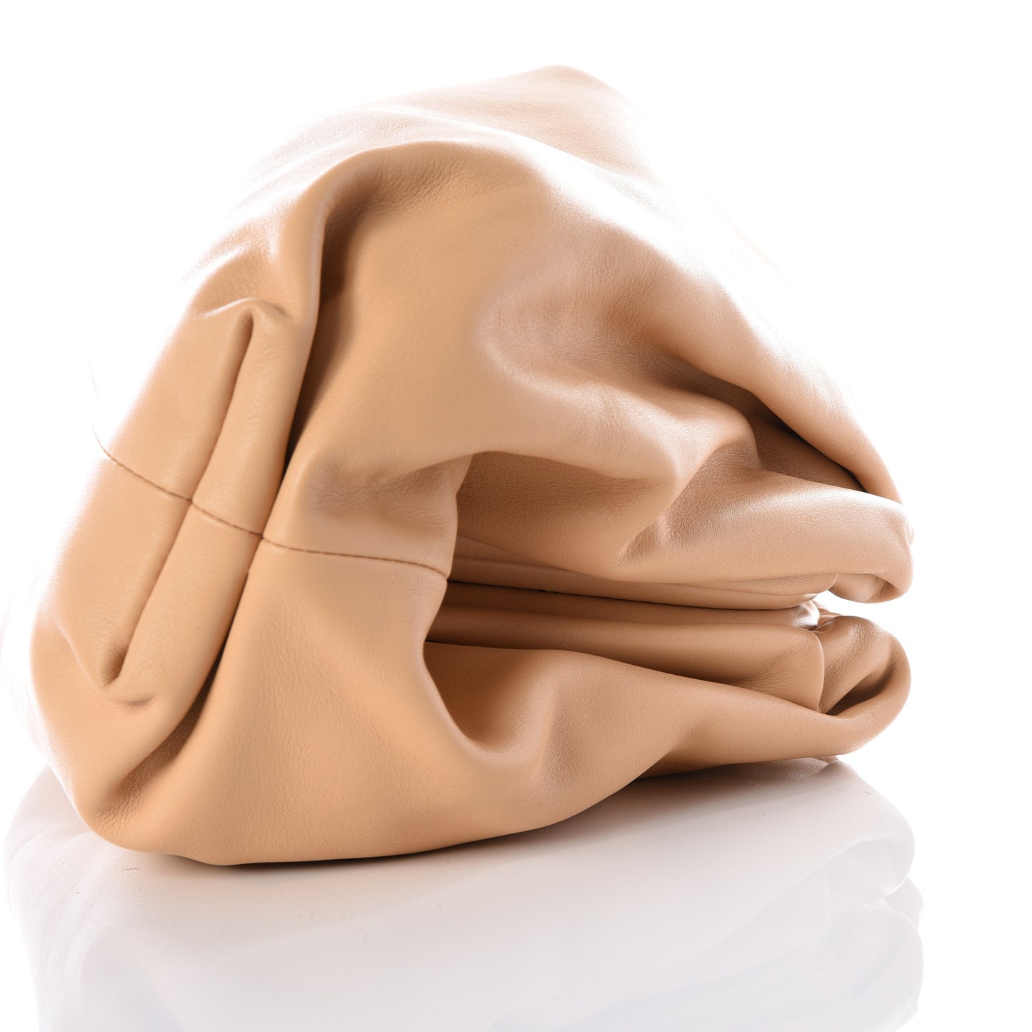 Smooth Butter Calf The Pouch Oversized Clutch Nude