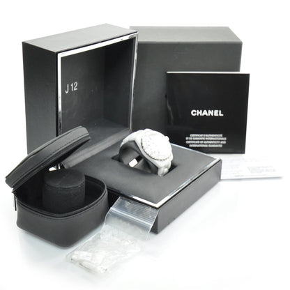 Chanel Stainless Steel Ceramic 38mm J12 Automatic Watch White 4 of 6