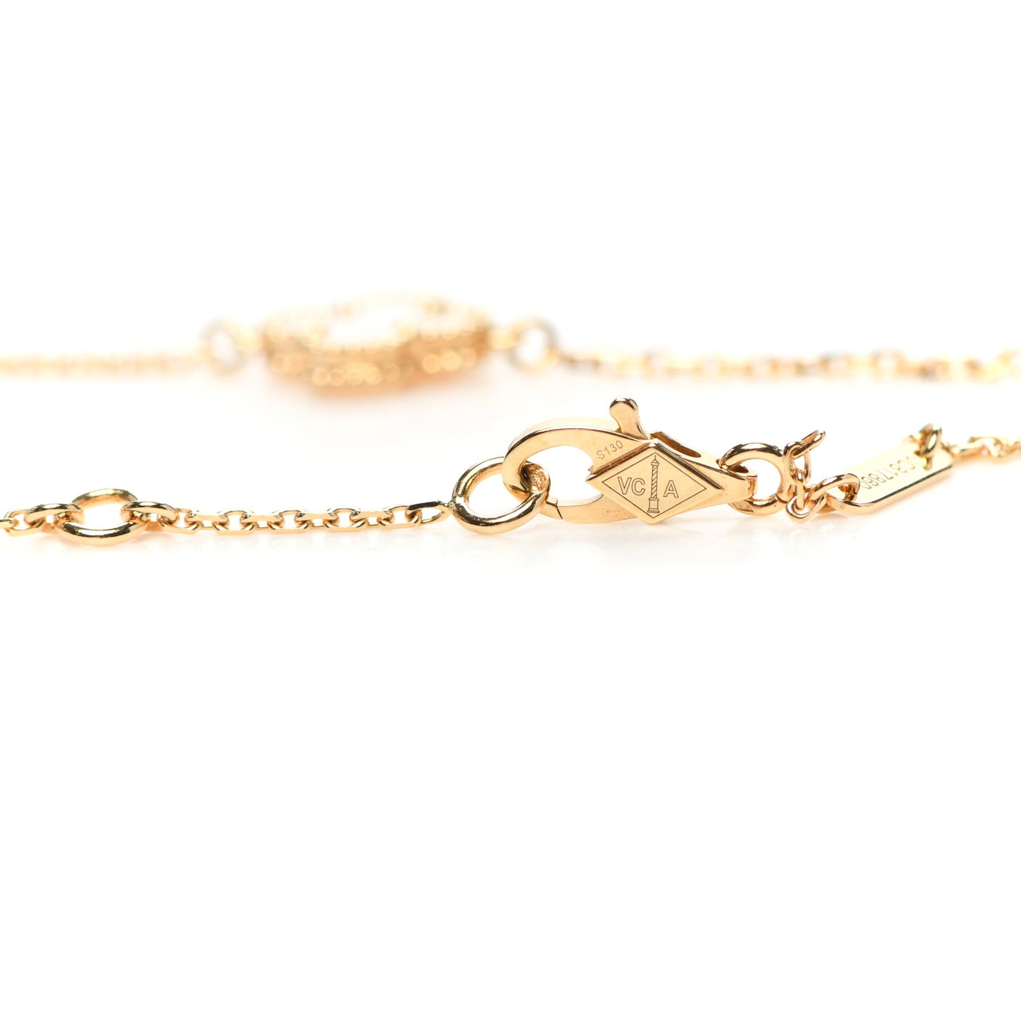 18K Yellow Gold Mother of Pearl Sweet Alhambra Bracelet