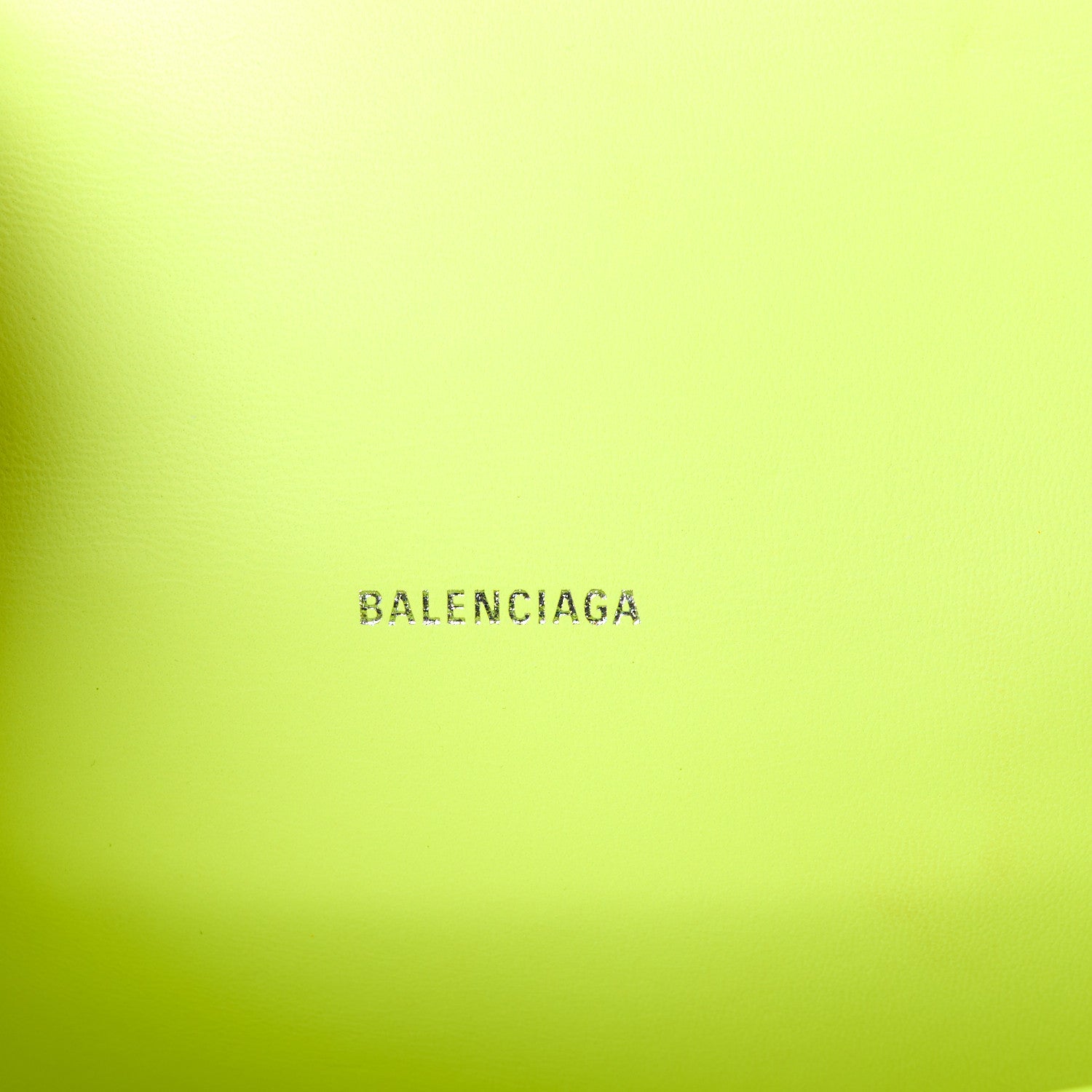 Balenciaga Shiny Calfskin Crocodile Embossed Hourglass Top Handle Bag XS Fluo Yellow 6 of 11