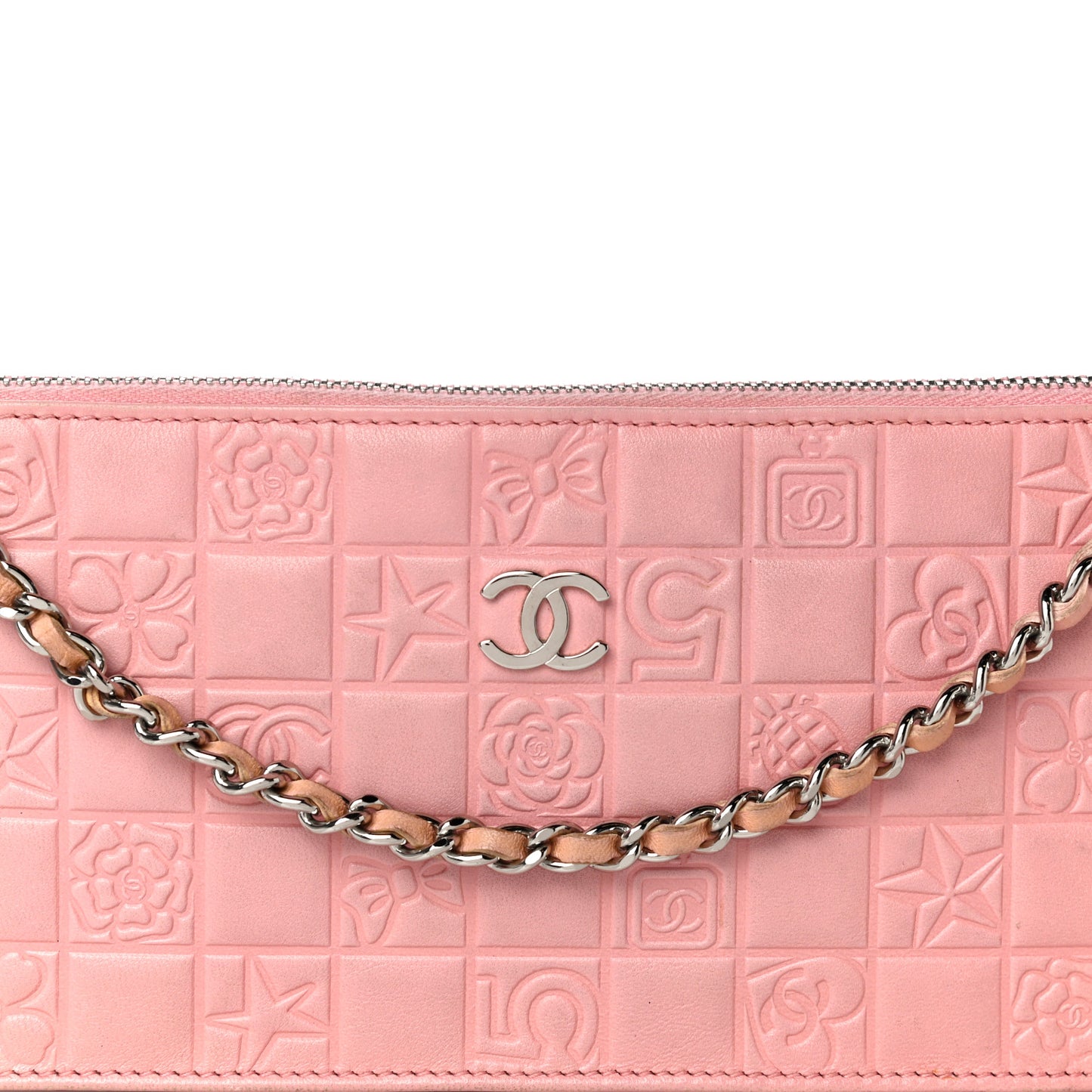 Lambskin Precious Symbols Pochette Pink