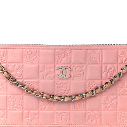 Chanel Lambskin Precious Symbols Pochette Pink 9 of 15