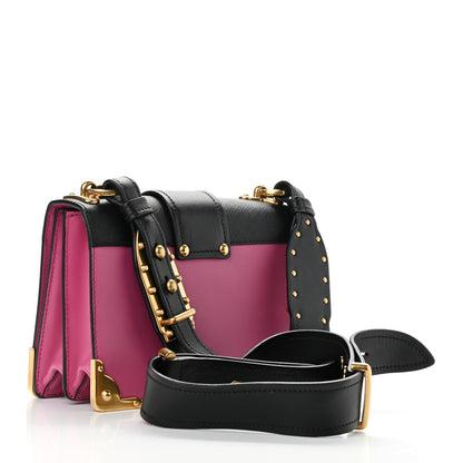 Prada City Calf Saffiano Cahier Bag Geranio Black 3 of 11