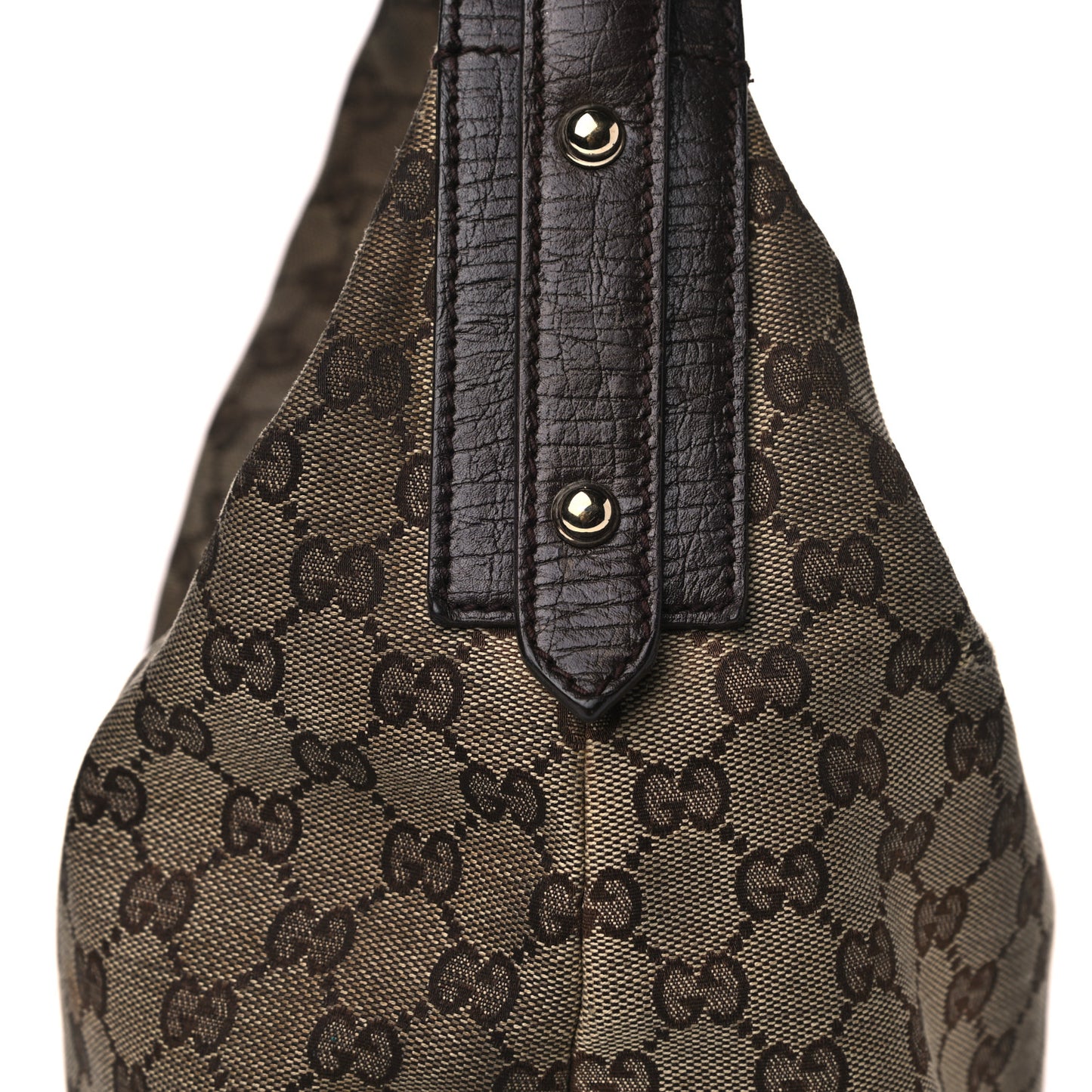 Monogram Medium Horsebit Chain Hobo Dark Brown