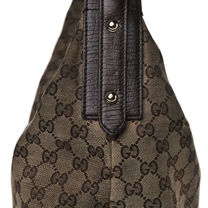 Gucci Monogram Medium Horsebit Chain Hobo Dark Brown 16 of 26