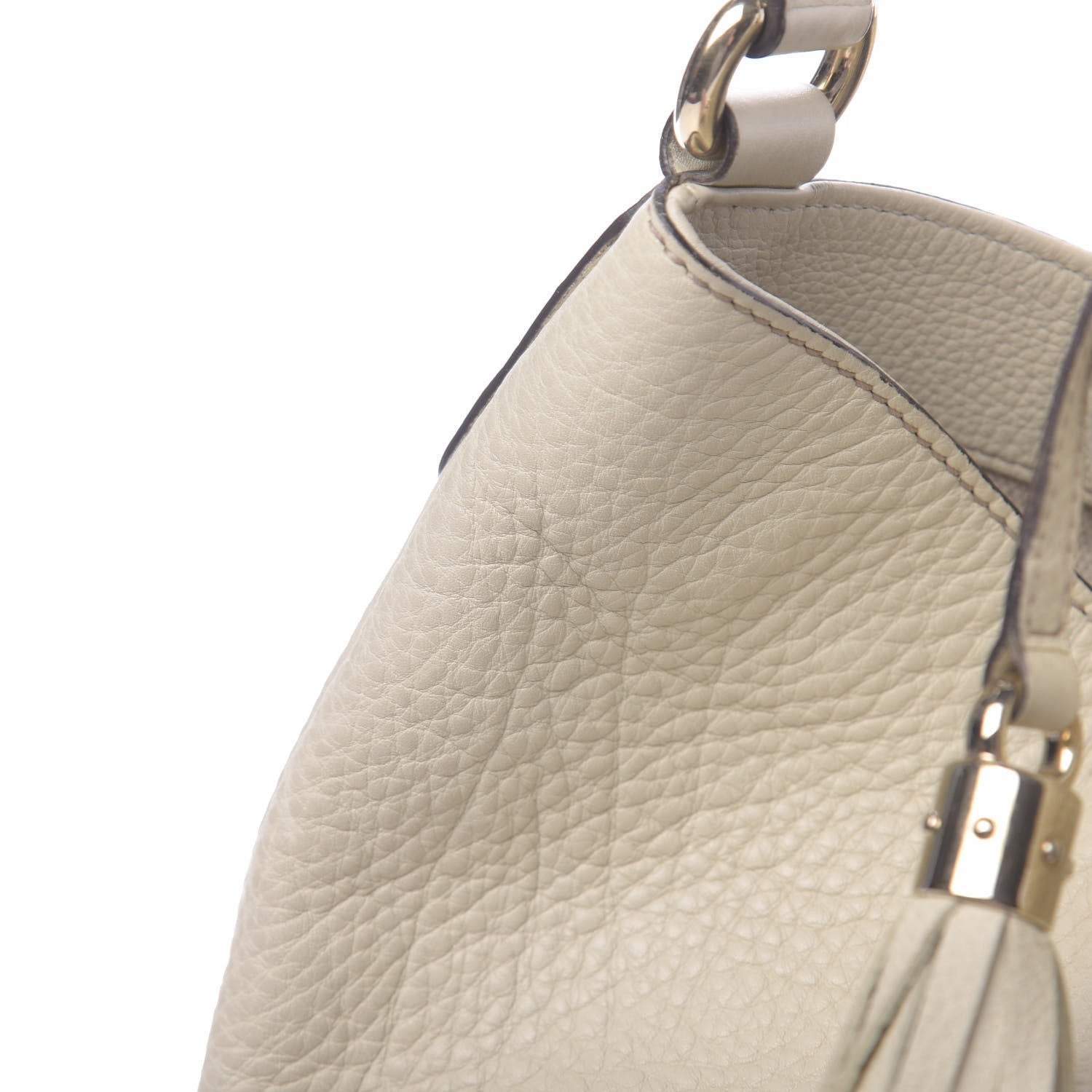 Gucci Pebbled Calfskin Medium Soho Shoulder Bag Off White 13 of 18