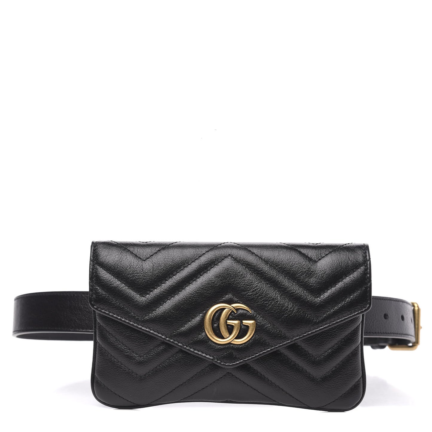 Calfskin Matelasse GG Marmont 2.0 Multi Belt Bag 85 34 Black
