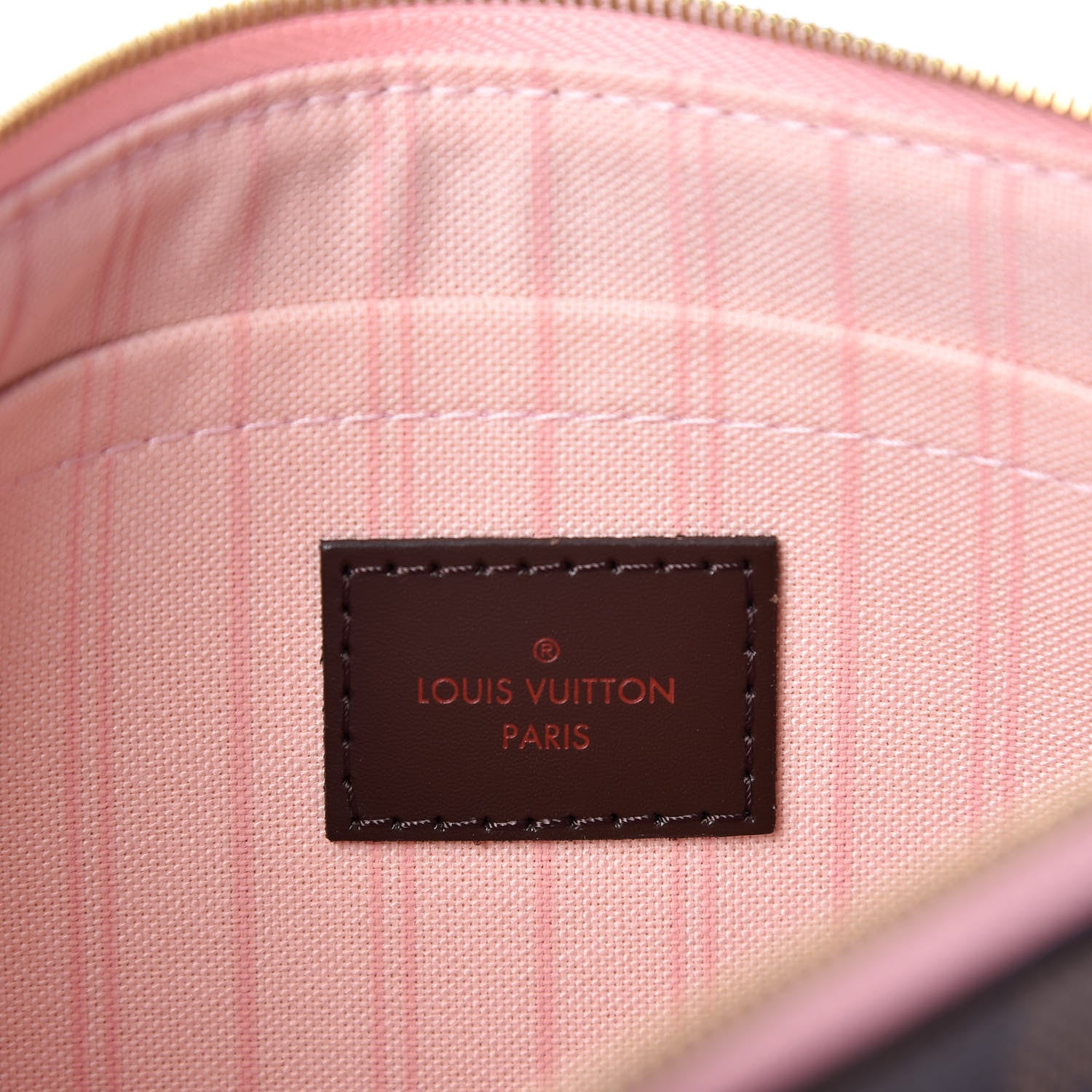 Louis Vuitton Damier Ebene Neverfull MM GM Pochette Rose Ballerine 6 of 8