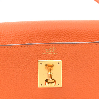 Hermes Togo Kelly Retourne 32 Orange 6 of 11