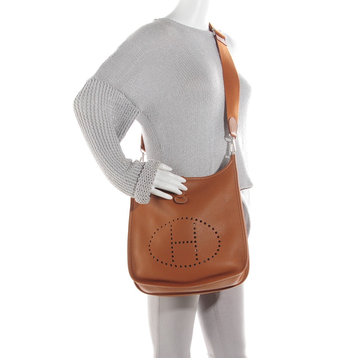 Hermes Taurillon Clemence Evelyne III GM Gold 2 of 14