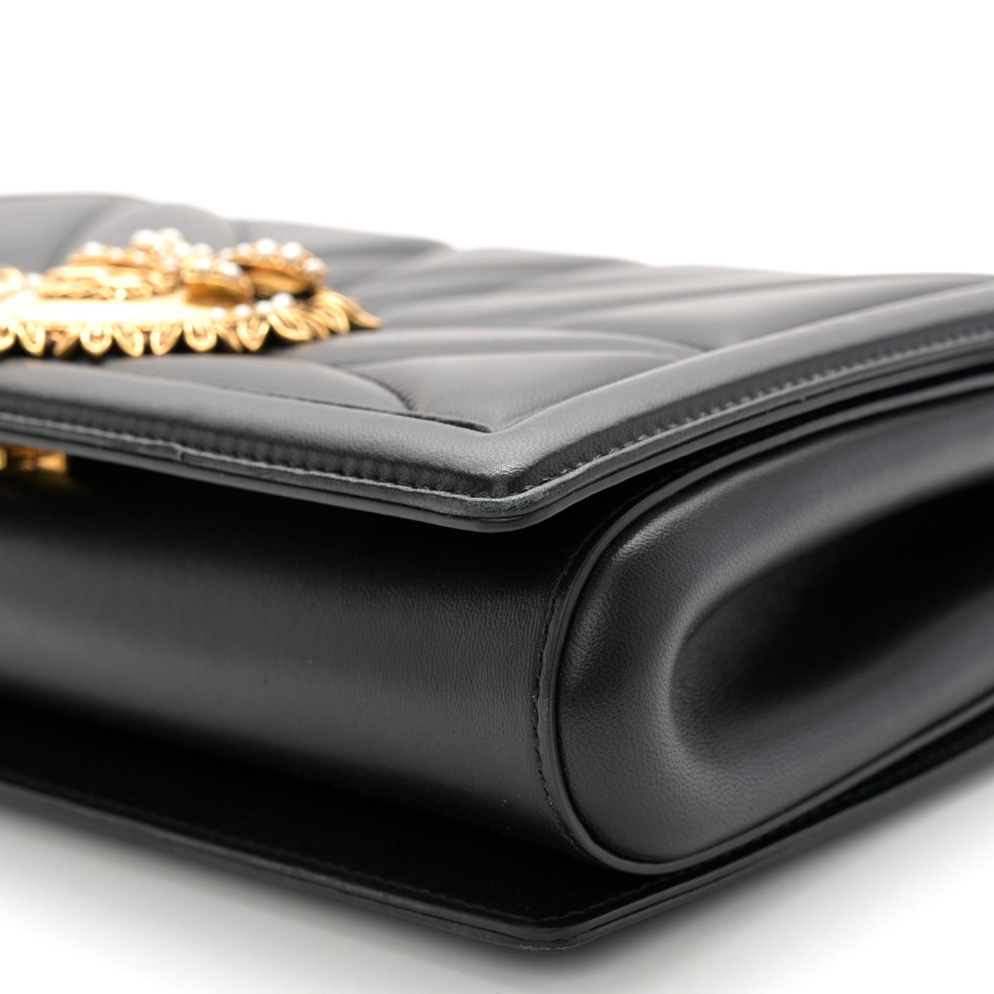 Calfskin Large Devotion Crossbody Bag Black