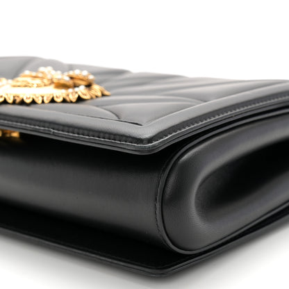 Dolce & Gabbana Calfskin Large Devotion Crossbody Bag Black 9 of 10