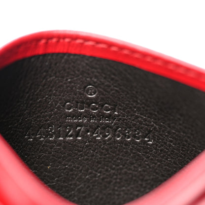 Gucci Calfskin Matelasse GG Marmont Card Holder Hibiscus Red 5 of 5