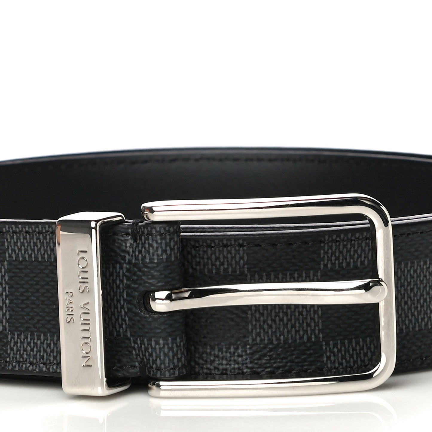 Damier Graphite Calfskin Belt 100 40 Black