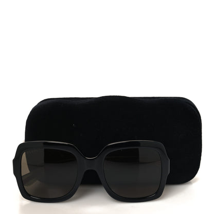 Gucci Acetate Square Frame Web Glitter Sunglasses GG0036S Black Green 8 of 8