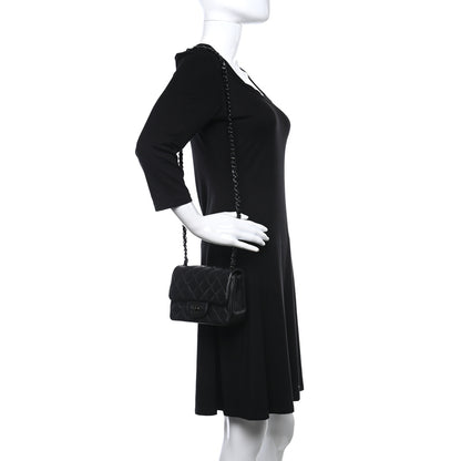 Chanel Lambskin Quilted Mini Square Flap So Black 2 of 10