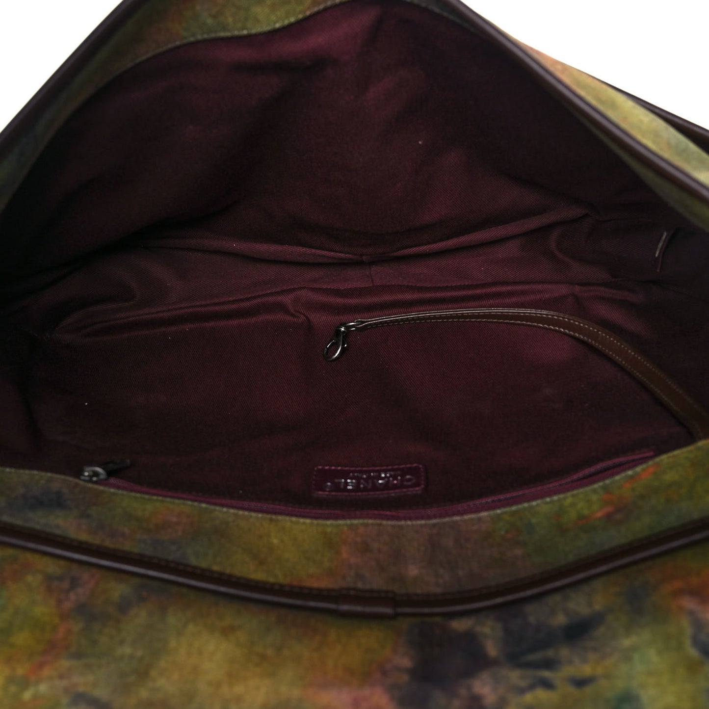 Washed Toile Large Graffiti On The Pavements Messenger Khaki Multicolor