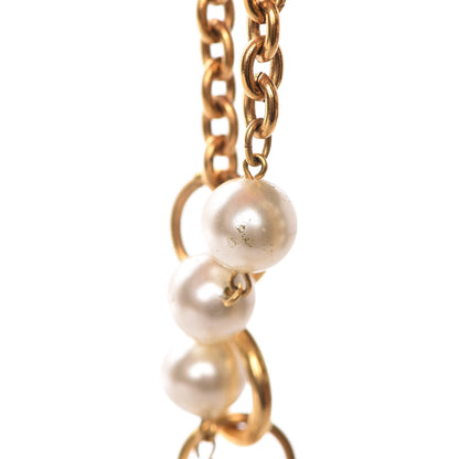 Chanel Pearl Chain Multi Strand Necklace Gold 5 of 8