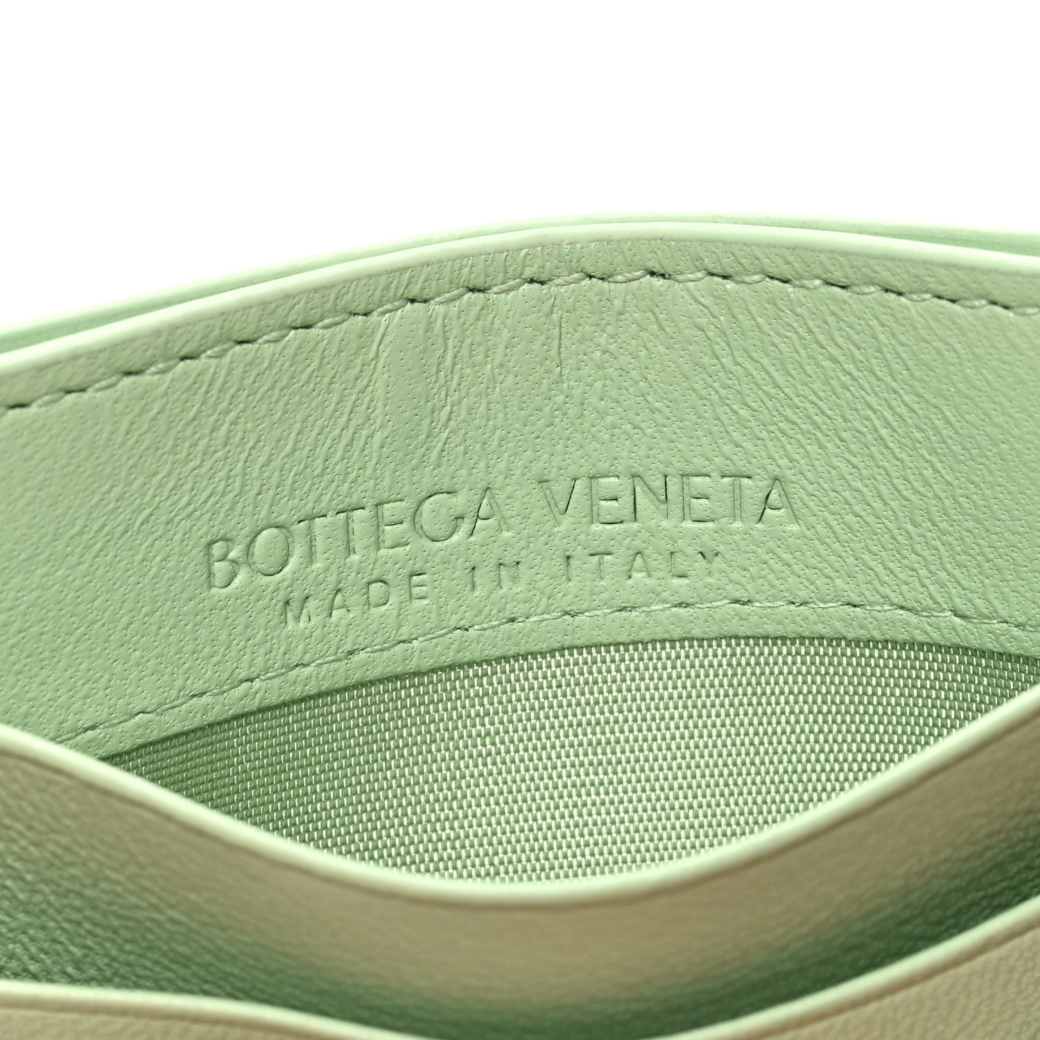 Bottega Veneta Nappa Intrecciato Card Holder Fresh Mint 6 of 8