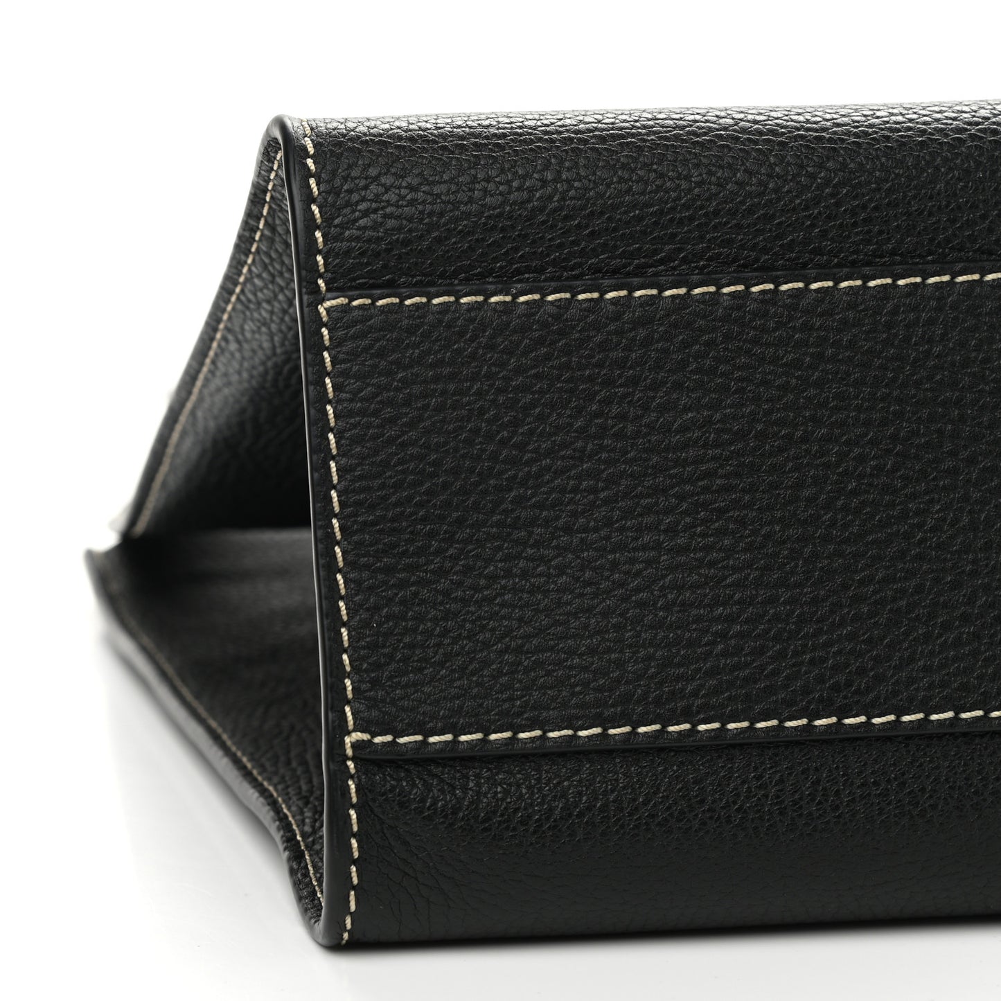 Grained Calfskin Bold Grind Tote Black