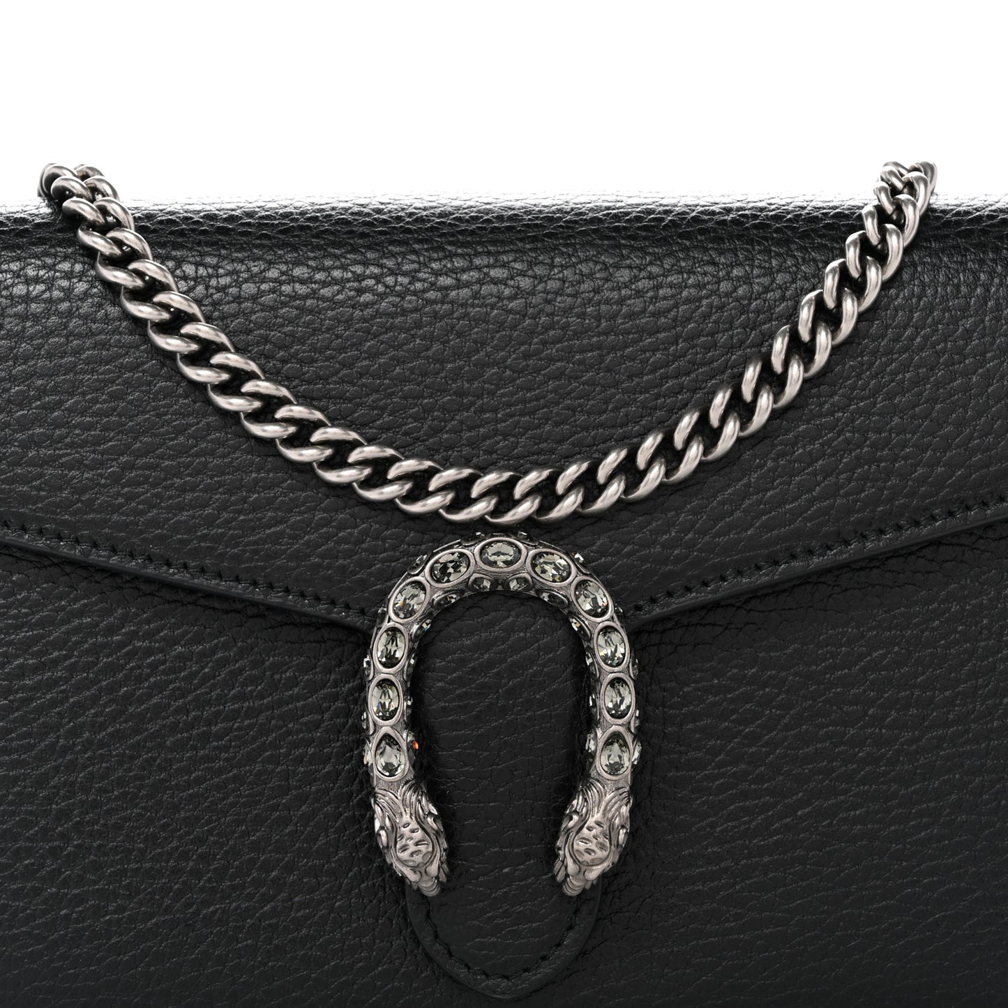 Calfskin Mini Dionysus Chain Wallet Black