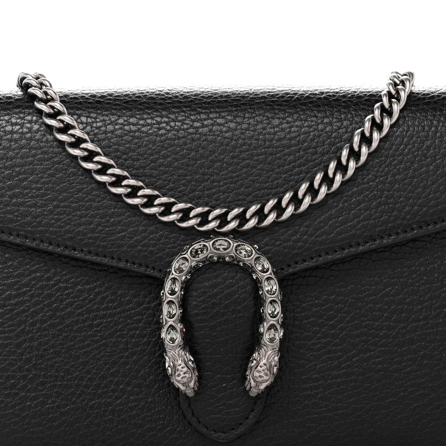 Gucci Calfskin Mini Dionysus Chain Wallet Black 8 of 11