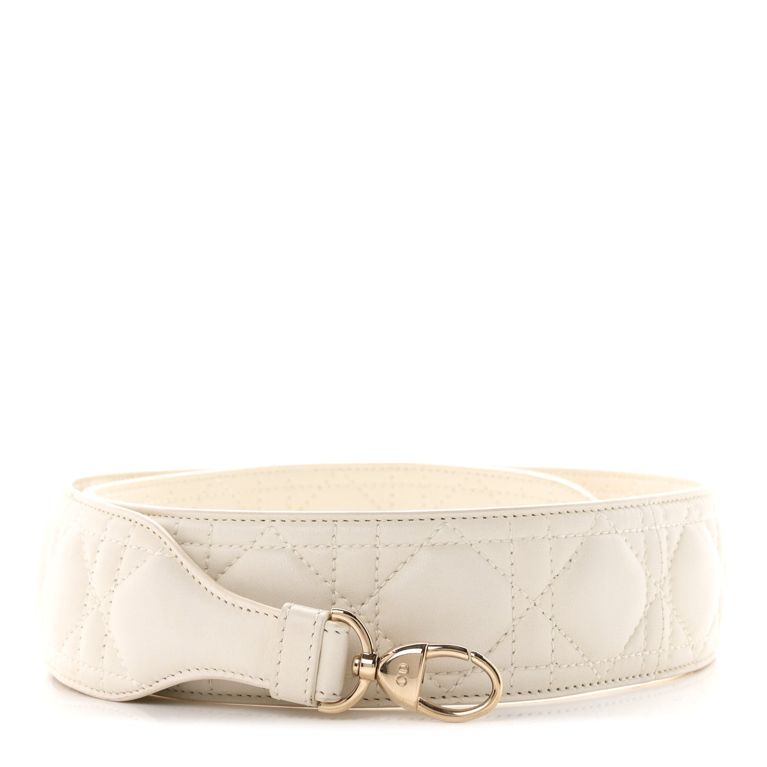 Christian Dior Lambskin Cannage Shoulder Strap White 1 of 3