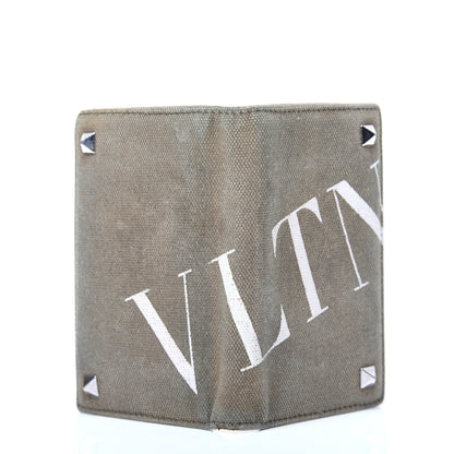 Valentino Garavani Canvas Rockstud VLTN Bi-Fold Wallet Olive 9 of 10