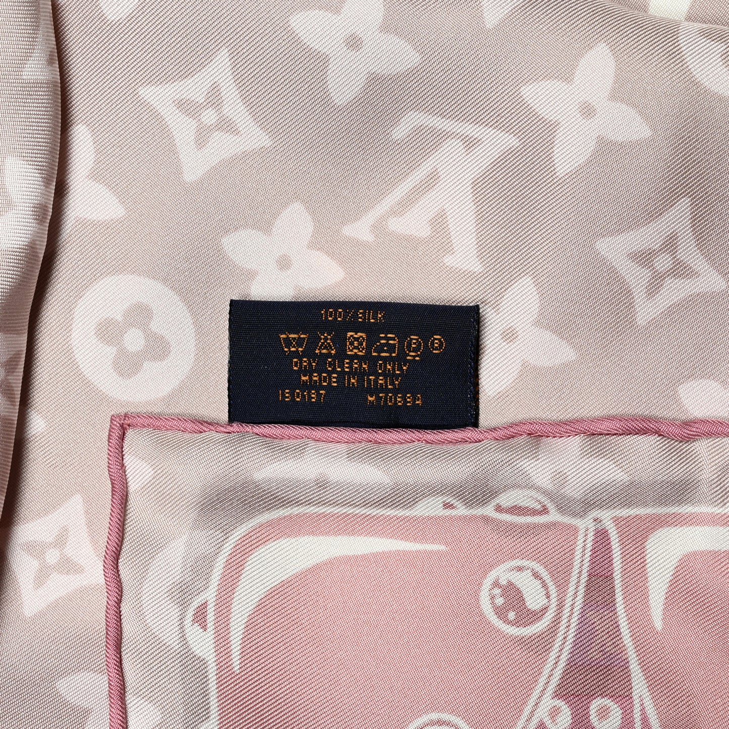 Silk Monogram Poodle Animalle Square Scarf