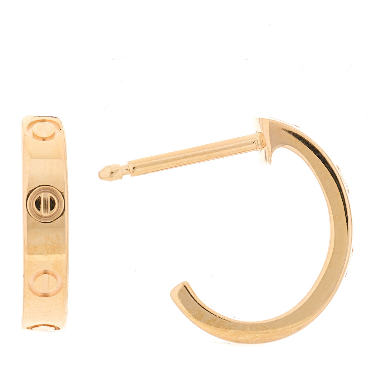 18K Pink Gold Small LOVE Hoop Earrings