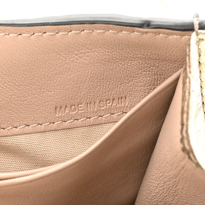 Chloe Metallic Textured Calfskin Aby Wallet on Chain Gold 7 of 11