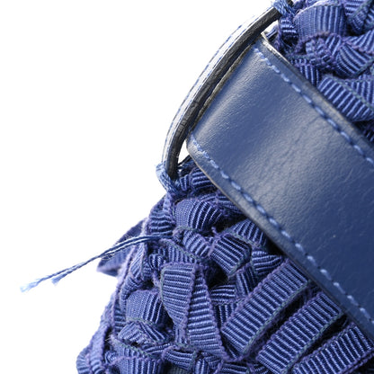 Salvatore Ferragamo Canvas Fringe Hug Shoulder Bag Blue 14 of 14